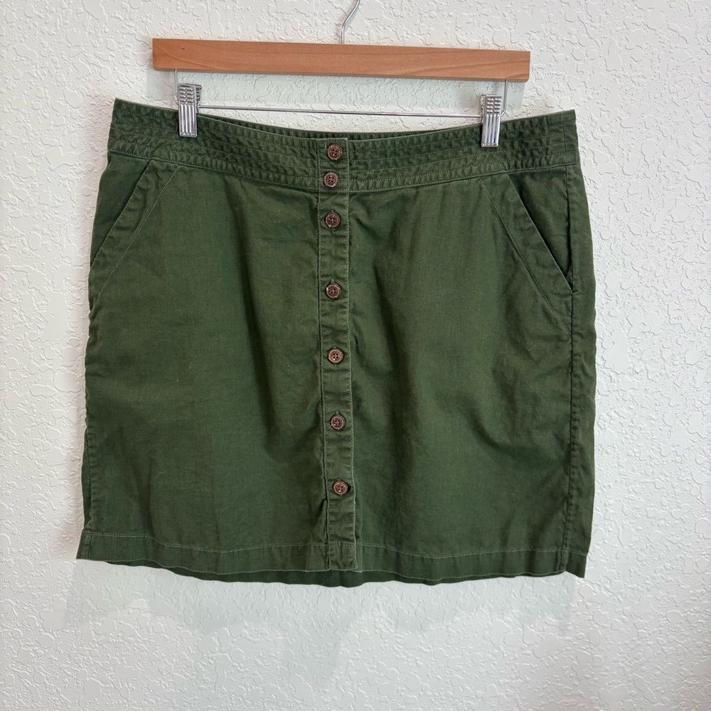 Patagonia Green Hemp Cotton Skirt Size 14
